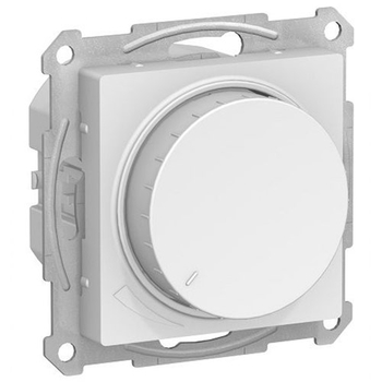 Светорегулятор (диммер) SE AtlasDesign поворотно-нажимной, 315Вт, белый, механизм - Электрика, НВА - Выключатели и розетки - Выключатели - Магазин стабилизаторов напряжения Ток-Про